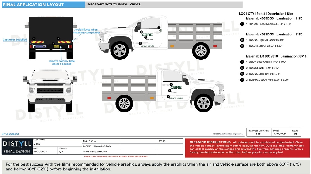 CBRE, Silverado 3500, Stake Body, Regular Cab