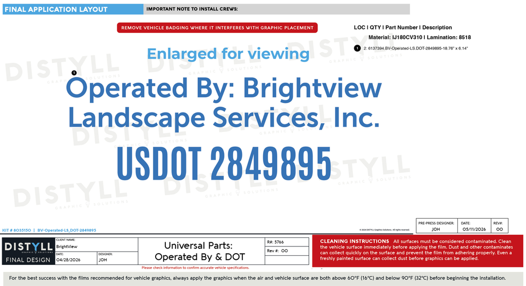 BrightView, Operated By