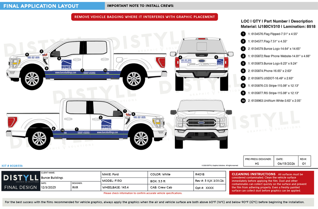 Bunce_Buildings, Ford, F150, CrewCab, 5_5ft bed, 145_4WB, 2025