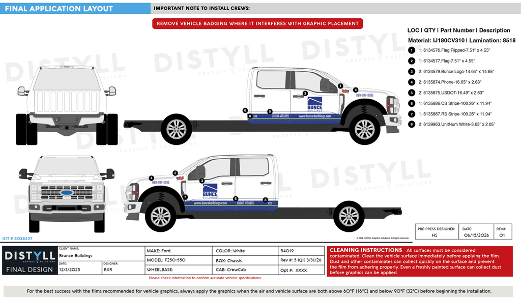 Bunce_Buildings, Ford, F250-550, Crewcab, Chassis, 2025