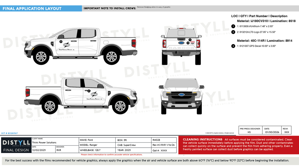 Think_Power_Solutions, Ford, Ranger, SuperCrew, 5ft, 128WB, 2025