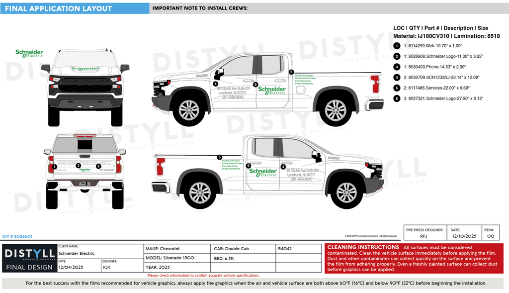 Schneider Electric, NJ, Chevrolet, Silverado 1500, 6ft bed, Double Cab, 2025