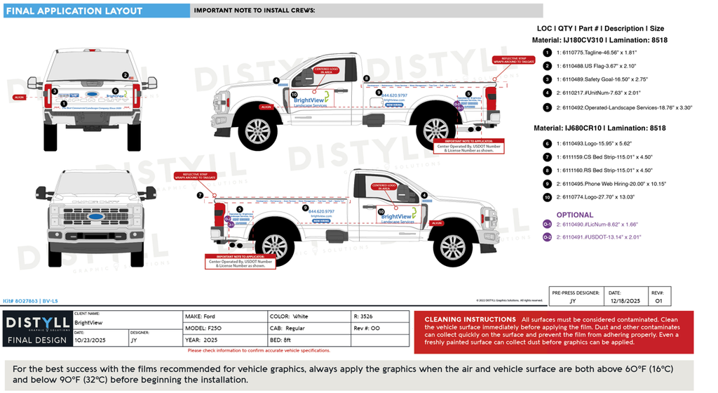 BrightView, Ford, F250-550, Reg Cab, 8ft Bed, 2025_R3526