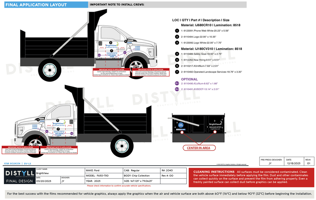 BrightView, Ford, F650-750, Reg Cab, Dump Bed, 2025_R2514