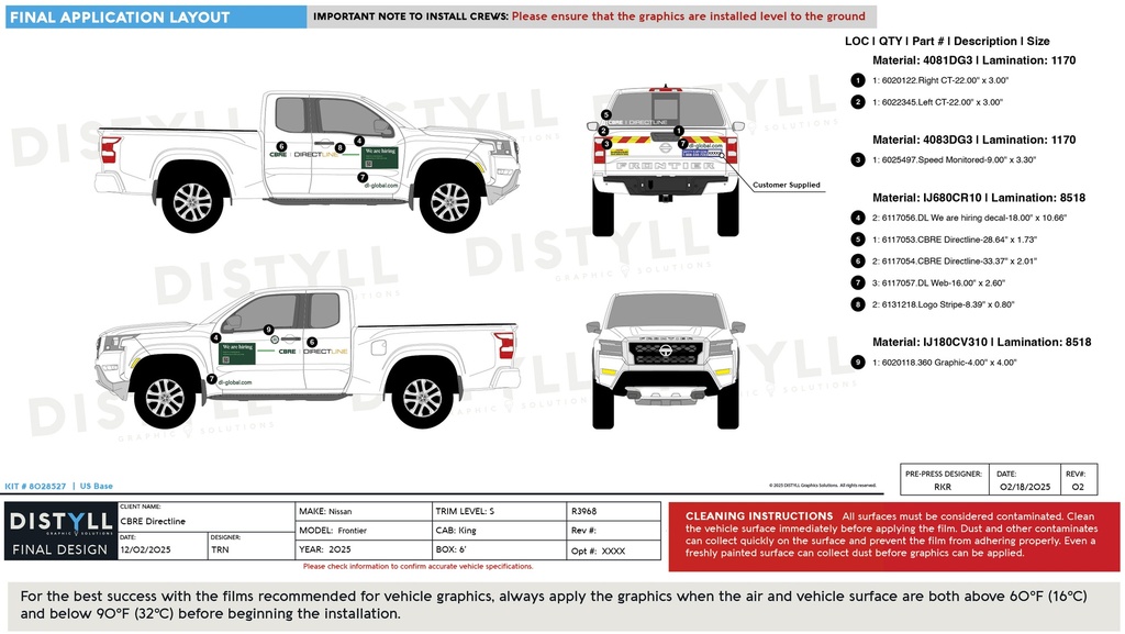 CBRE, Directline, Nissan, Frontier, King Cab, 6ft Box, Trim Level SV, 2025