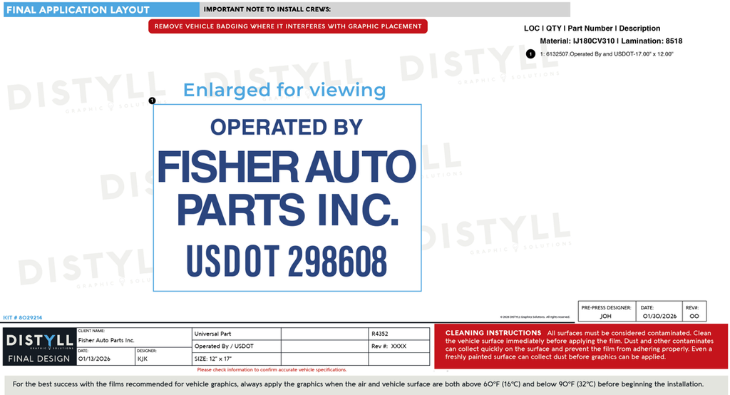 Fisher Auto Parts, Operated By_Fisher Auto Parts Inc_USDOT 298606