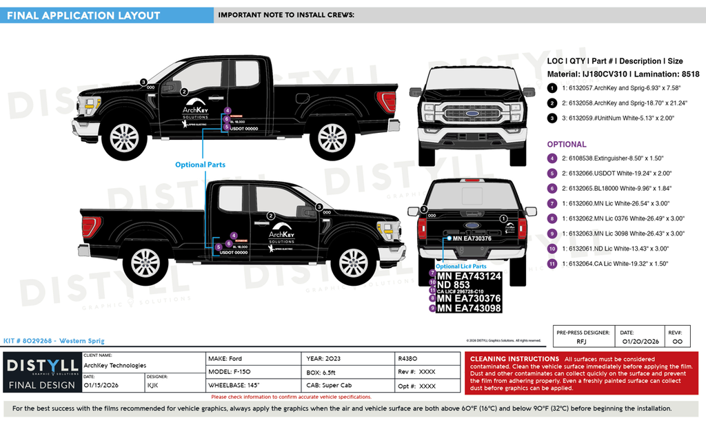 ArchKey, Ford, F150, SuperCab, 6_5 Bed, 145WB, Black, 2023_R4380