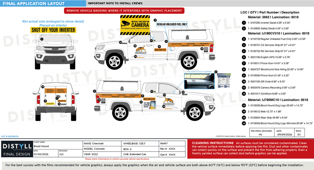 Blood Hound, Chevrolet, Colorado, LT, Extended Cab, 6ft Bed, 128_3WB, 2022, Walk In Topper