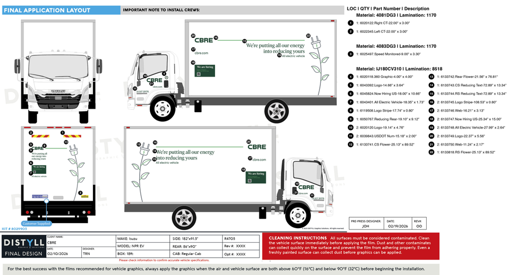 CBRE, Isuzu, NPR EV, Regular Cab, 18ft Box Truck