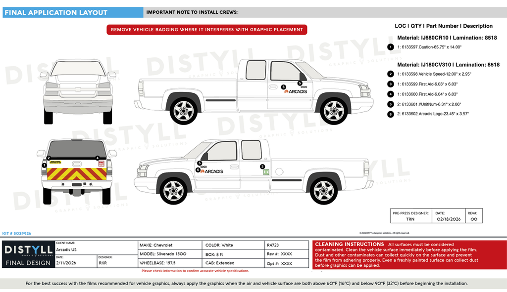 Arcadis US, Chevrolet, Silverado, 1500, WT, Extended Cab, 8ft bed, 157_5WB, 2006
