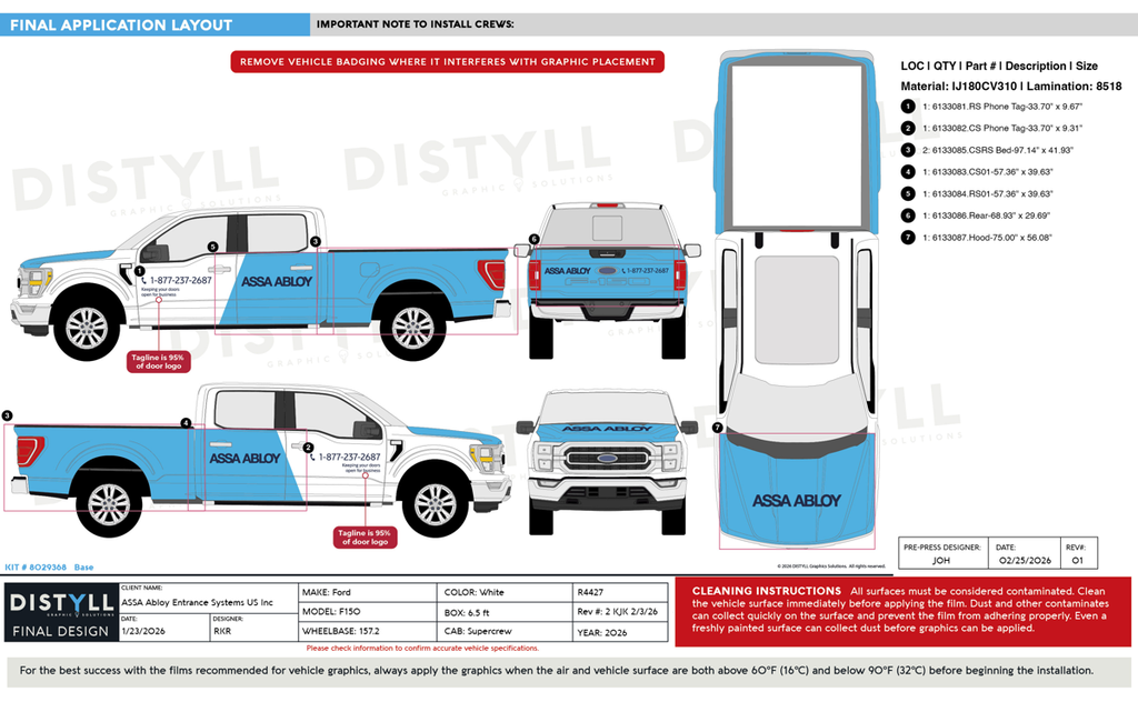 ASSA Abloy Entrance Systems, Ford, F150, All Trim, Supercrew, 6_5ft bed, 157_2WB, 2026