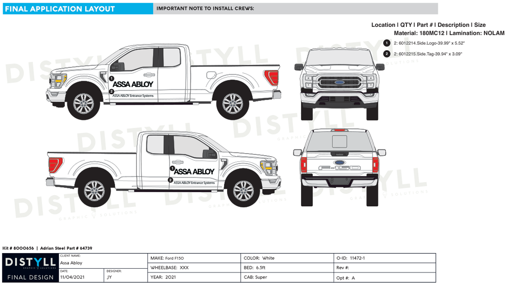 Assa Abloy, F150, Truck Graphics