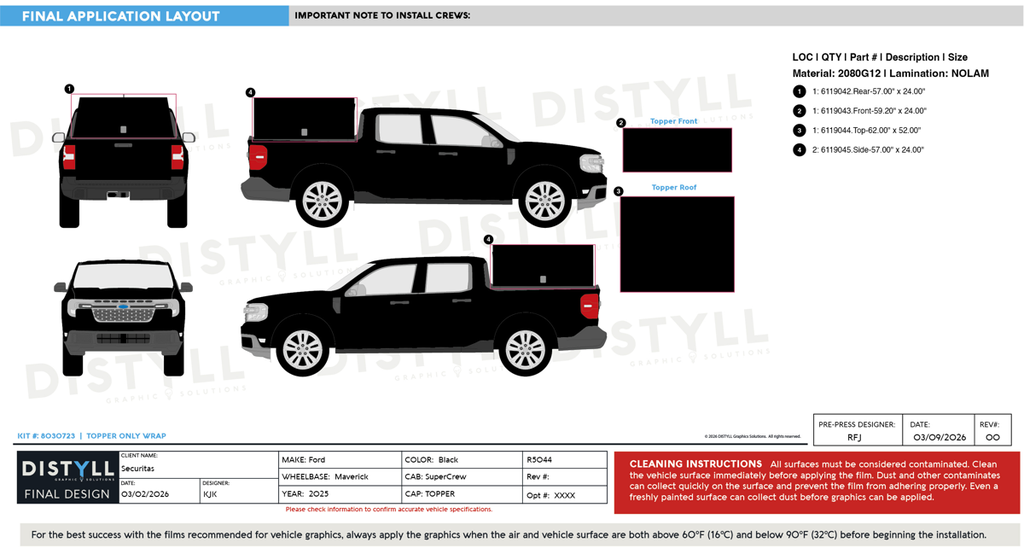 Securitas, Ford, Maverick, SuperCrew, 4ft 5in Bed, 121_1WB, 2026, 18in Adrian Topper