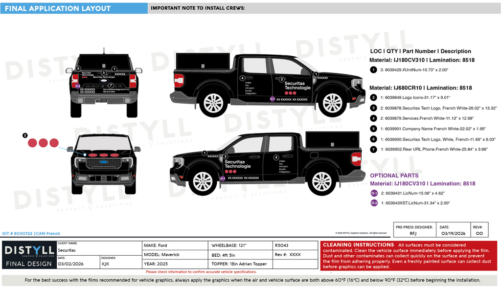 Securitas, Ford, Maverick, SuperCrew, 4ft 5in Bed, 121_1WB, 2026, 18in Adrian Topper
