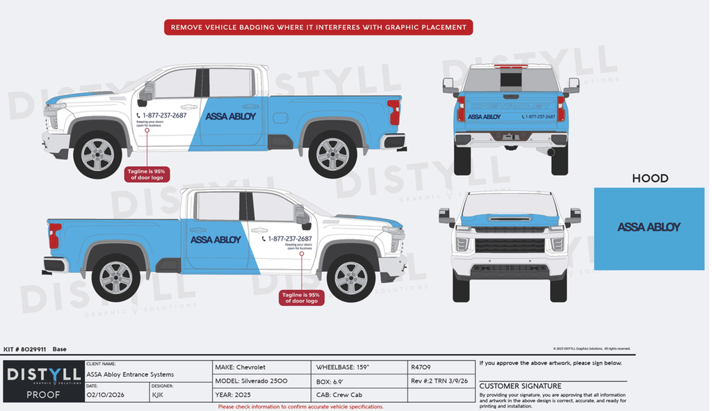 ASSA Abloy Entrance Systems, Chevy, Silverado 2500, WT, LT, Crew Cab, 6_9ft Bed, 159WB, 2025
