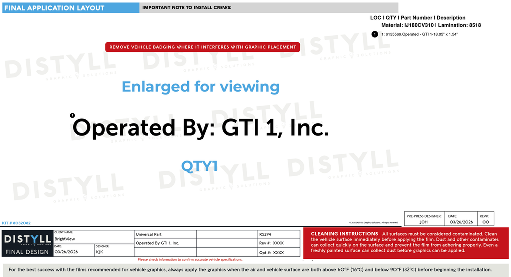 BrightView, Operated By GTI 1 INC
