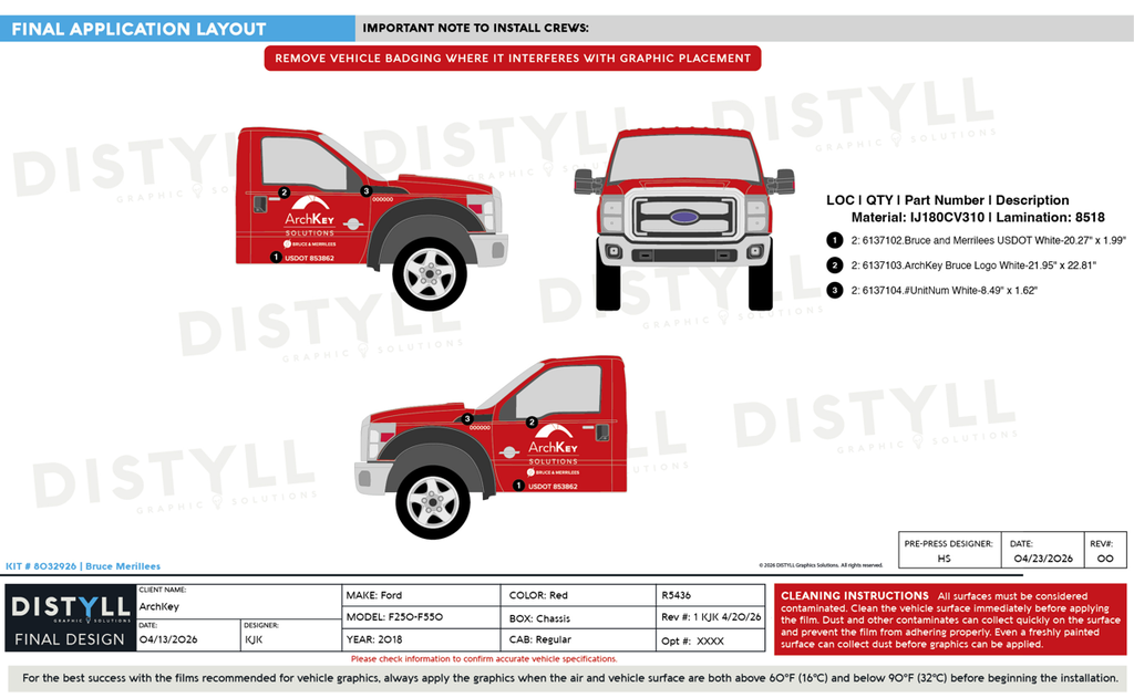 Archkey, Bruce Merillees, Ford, F-250-F550, Regular, Chassis, 2012