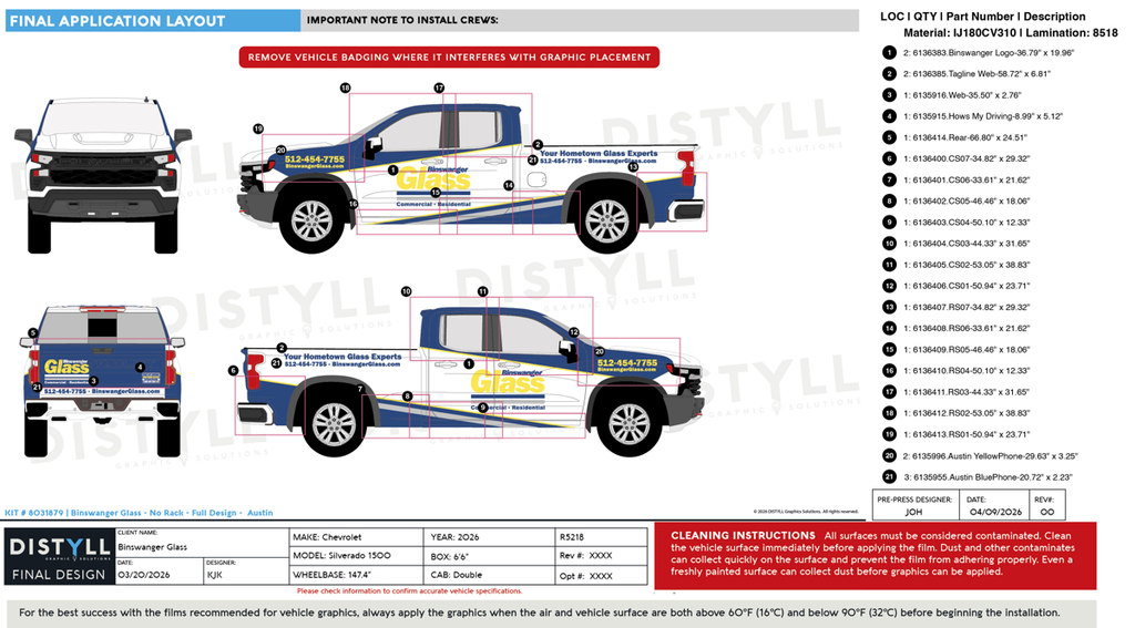 Binswanger Glass, Chevrolet, Silverado 1500, Double Cab, 6_6ft Bed, 147_4WB, 2026
