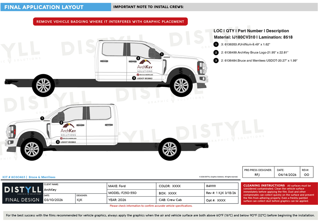 Archkey, Ford, F-250-550, Crew Cab, Chassis, 2026