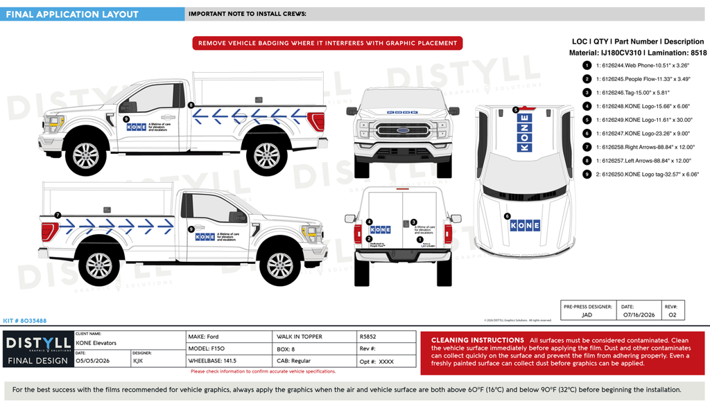 Kone Elevators,, Ford, F150, Regular Cab, 8ft Bed, 141_5WB, 2026, WalkIn Topper