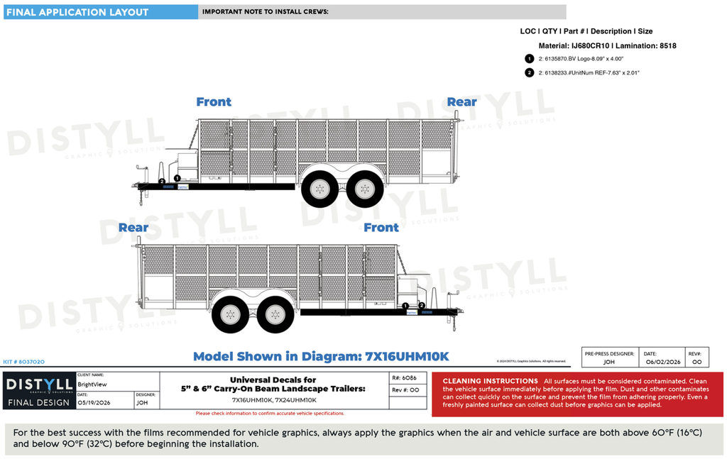 BrightView, Carry-On, 5in and 6in Beam Landscape Trailers, 2026-2027