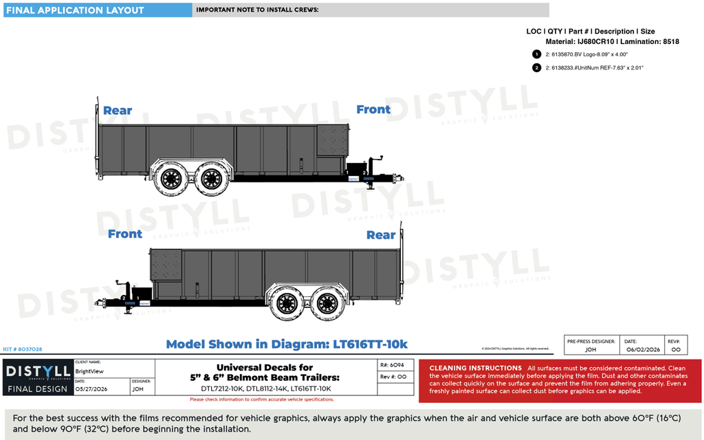 BrightView, Belmont, 5in and 6in Beam Trailers, 2026-2027
