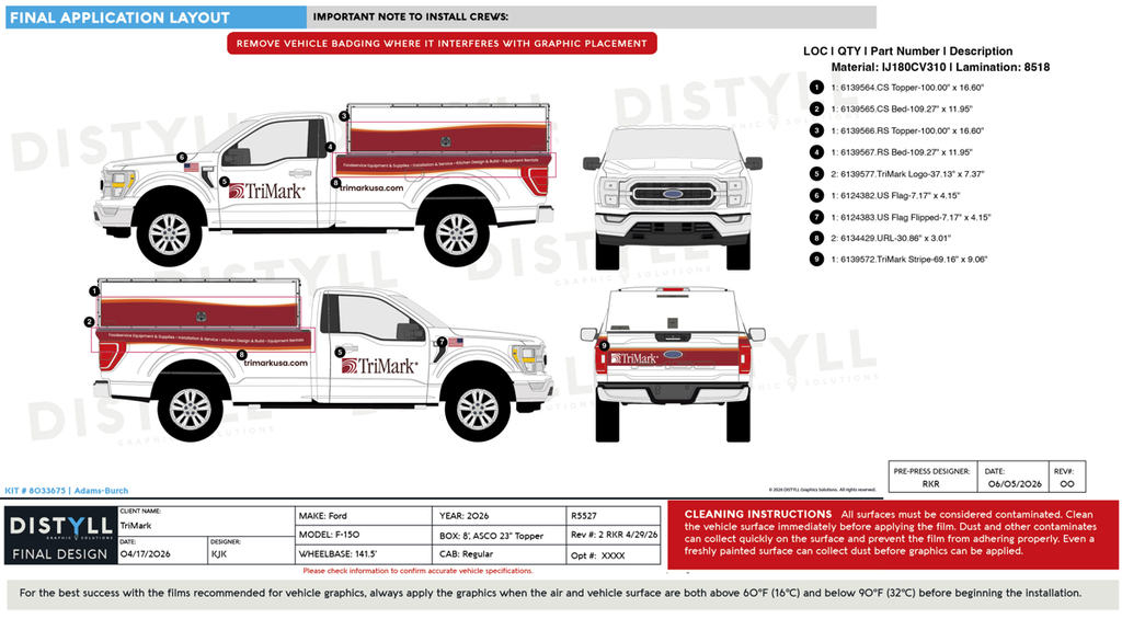 TriMark, Ford, F150, Rgular Cab, 8ft Box, 2026, 23in Adrian Topper