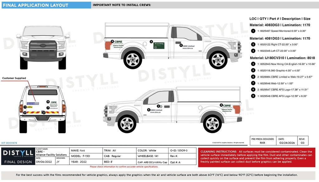 CBRE, Alliance Facility Solutions, Ford,  F-150, Reg Cab, 8ft Bed, British Columb
