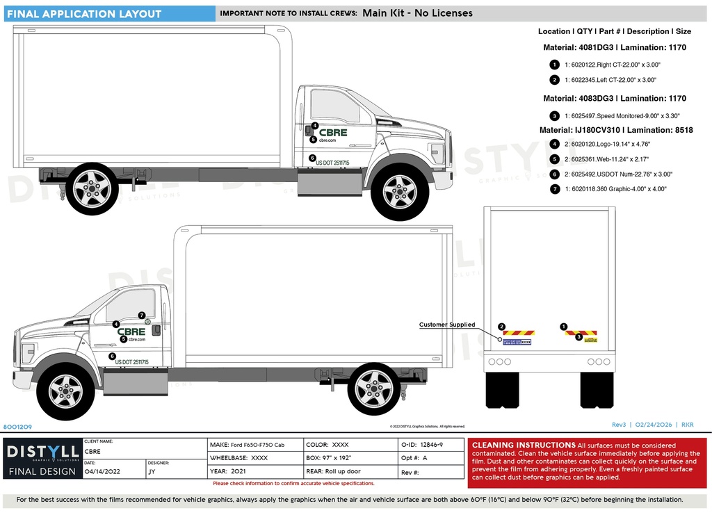 CBRE, Ford F650-750 Cab, 2021