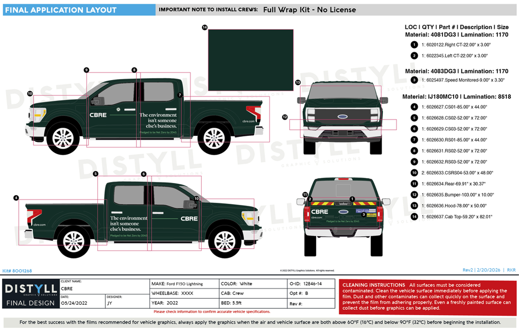 CBRE, Ford, Lightning, SuperCrew, 5_5 ft  Bed, 2022