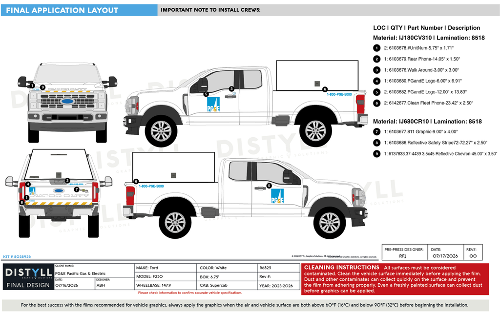 PG&E, Ford, F250, Supercab, 6_75ft bed, 147_9WB, Adrian 29in Topper, rear lift door_2023-2026