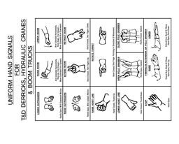 Hand Signals for Mobile Type Cranes and Derricks 62-1375