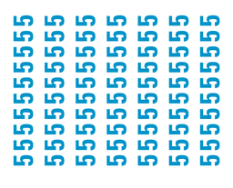 Number 5 (70 per sheet) 37-4449