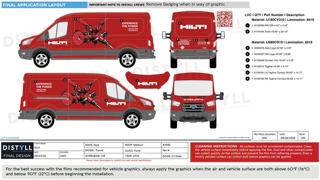 HILTI, Power Up, Ford, Transit, XL, MR, 148WB, CS Slider, NG, 2026