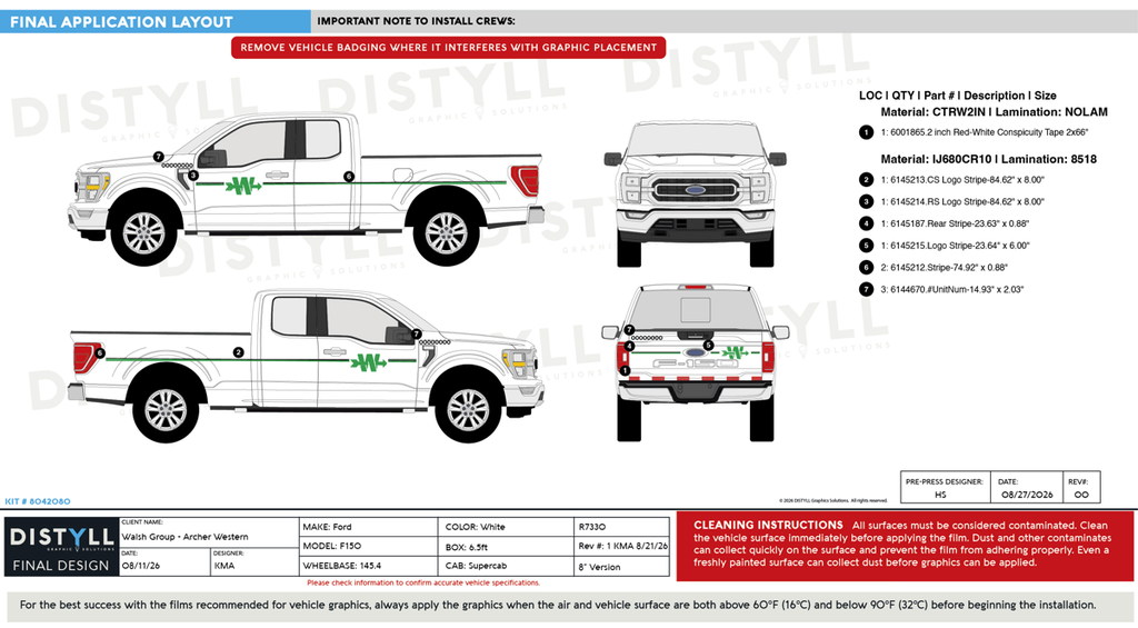 Walsh Group, Archer Western, 8in Version, Ford, F150, XL, Supercab, 6_5ft Bed, 145_4WB, 2026