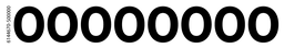 2" Black Unit Number (8 Digit)