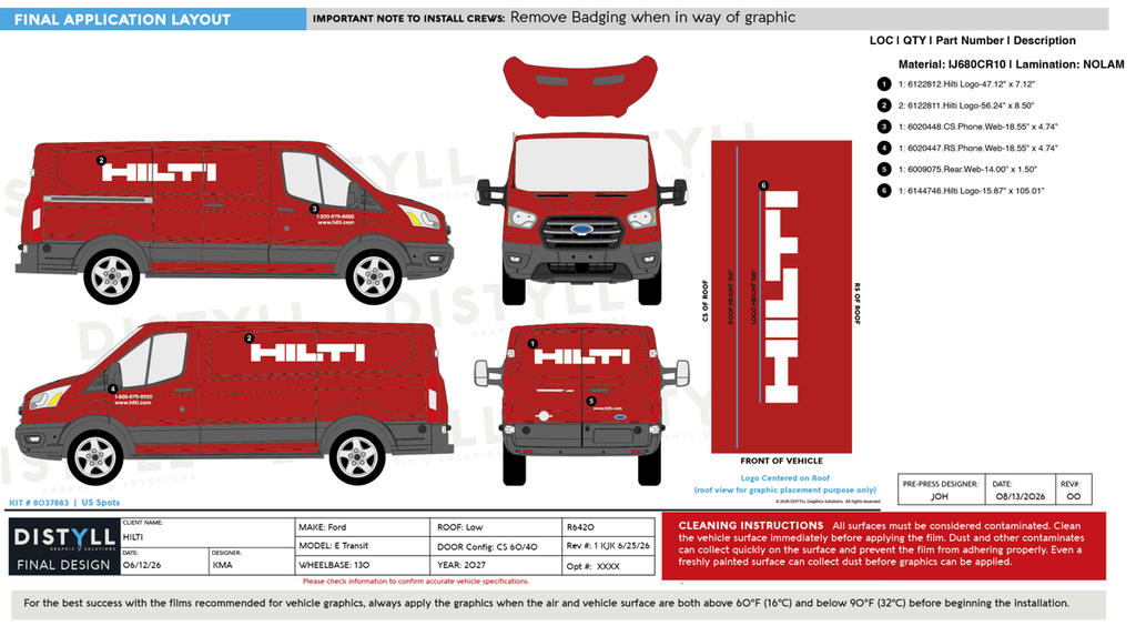 HILTI, US, Ford, Transit, XL, 130WB, LR, CS Slide, NG, 2027