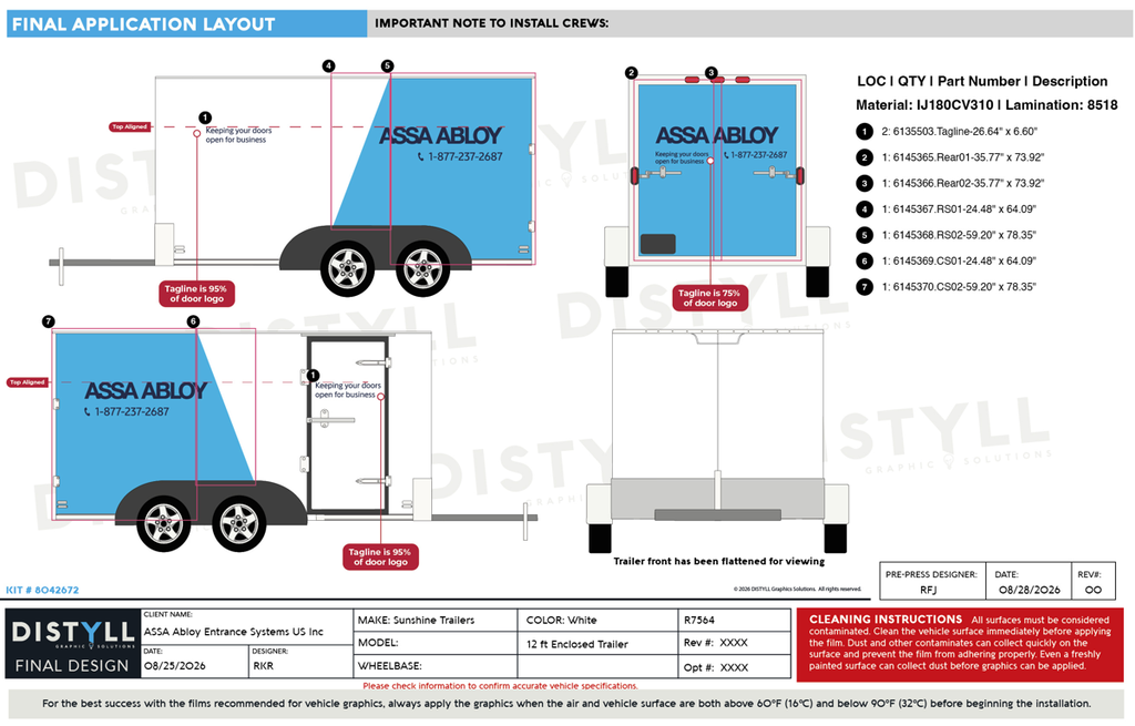 Assa Abloy Entrance Systems US Inc, Sunshine Trailers, 12ft Enclosed
