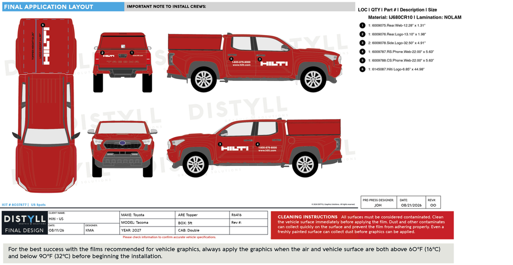 HILTI, US, Toyota, Tacoma, Double Cab, 5ft box, 131_9WB, ARE Topper, 2027