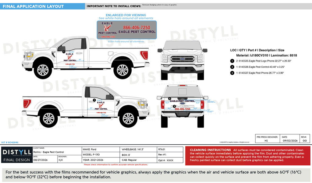 Rollins, Eagle Pest Control, Ford, F150, Regular Cab, 8ft Bed, 141_5WB, 2021-2026