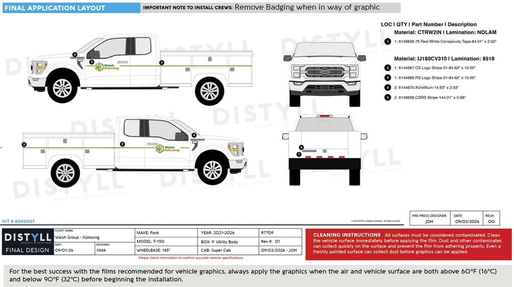 Walsh Group, Walsh Kokosing, Ford, F150, SuperCab, 9ft Utility Body, 2021-2026