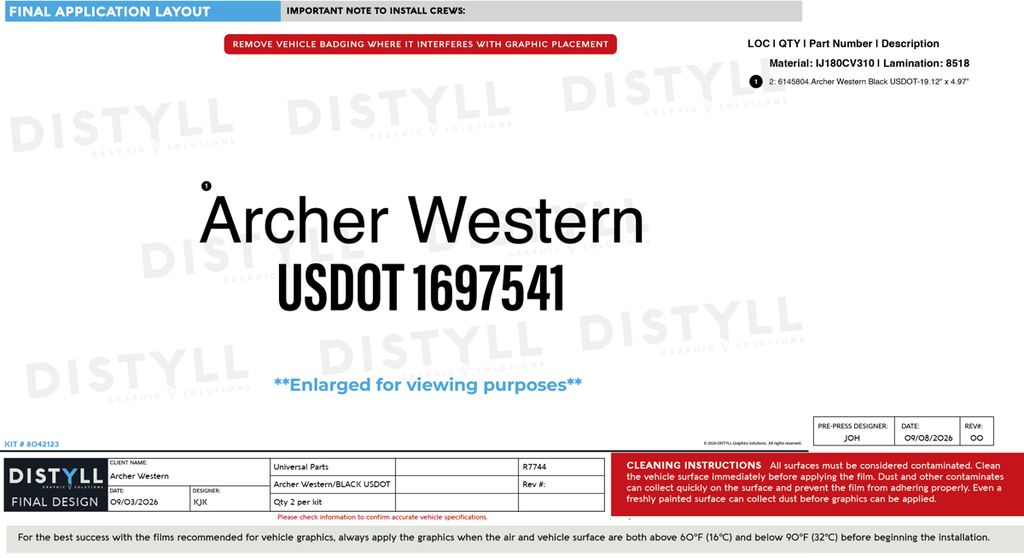 Walsh Group, Archer Western, Black USDOT