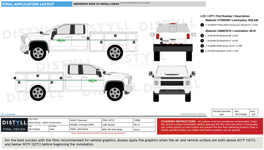 Walsh Group, Walsh Construction, Chevrolet, Silverado 2500 HD, WT, LT, Double Cab, 9ft Utility Body, 2019-2026