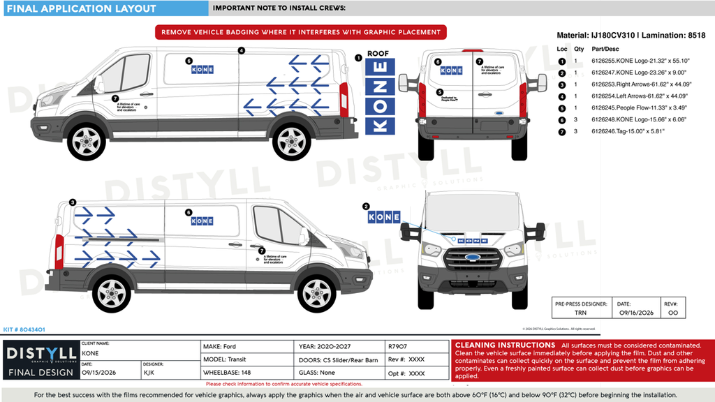 KONE, Ford, Transit, 148WB, LR, CS Slider, NG, 2026