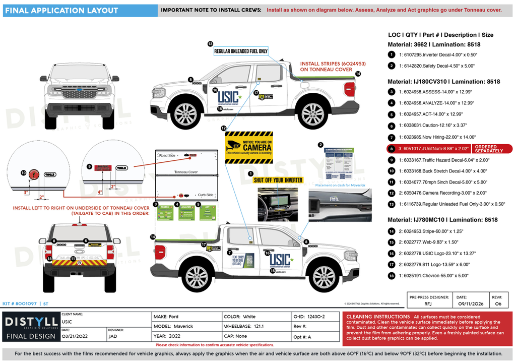 USIC, Ford, Maverick, 121 WB, 2022
