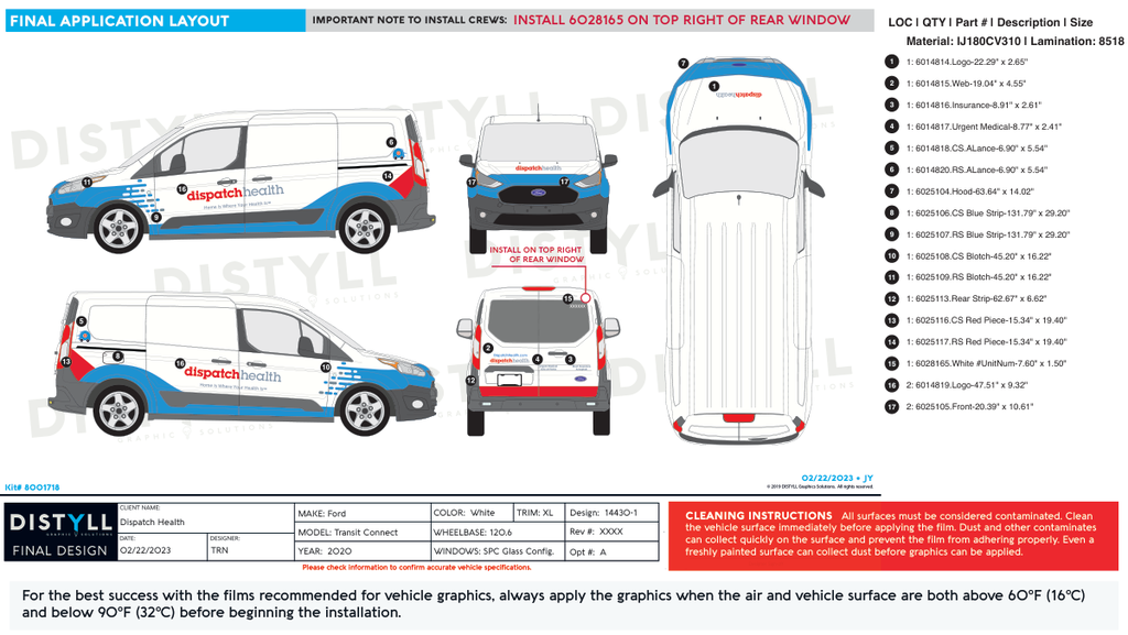 Dispatch Health, Ford, Transit Connect, 120 WB, Rear Glass, 2020, Spots