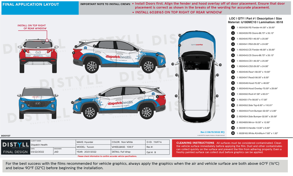 Dispatch, Dispatch Health, Hyundai Tuscon, 2022, Full Wrap