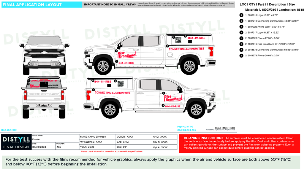Donlen, Rise Broadband, Chevy, Silverado  1500, Crew Cab, 5ft 10in Bed, 2023