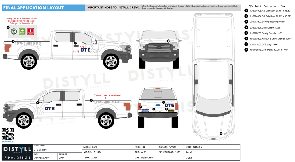 DTE, Ford, F150, SuperCrew, 6.5 bed, XL Trim