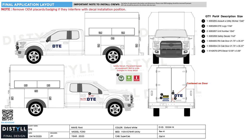 DTE, Ford, F250-F350, SuperCab, Enclosed  Service Body